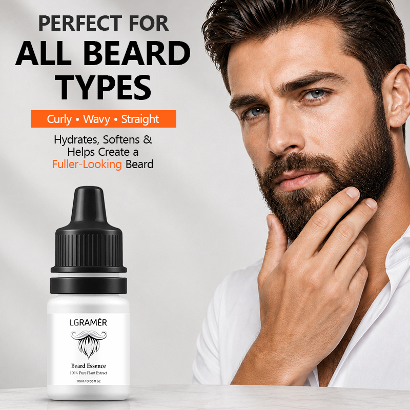 Hair Care Essential - Sérum para Crescimento de Barba Masculina,