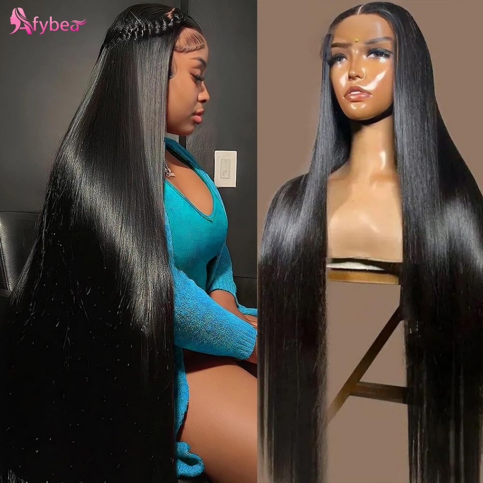 Lace Front Wig - Perucas de Cabelo Humano Liso de