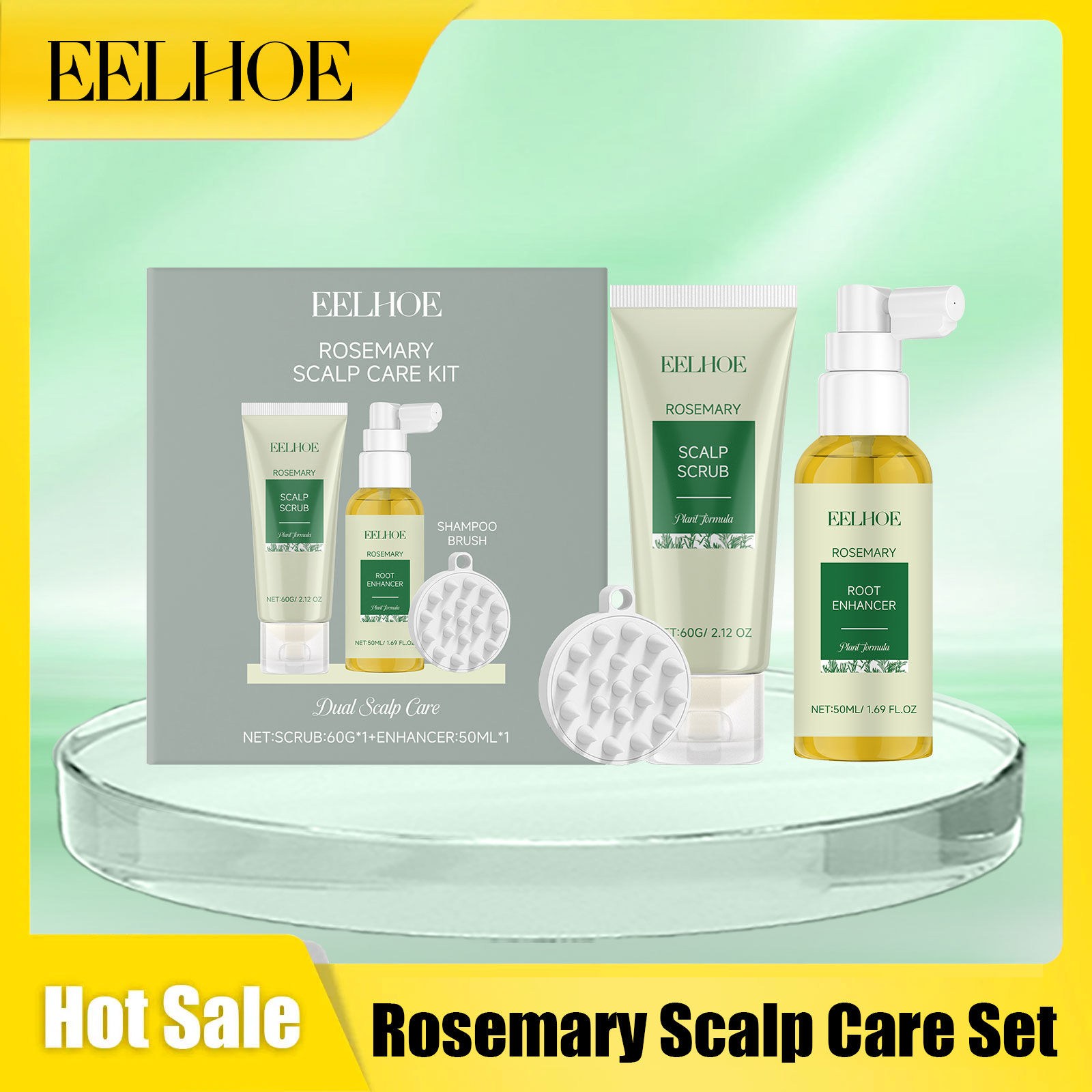 Hair Care Essential - Conjunto Eelhoe Rosemary para Cuidado do