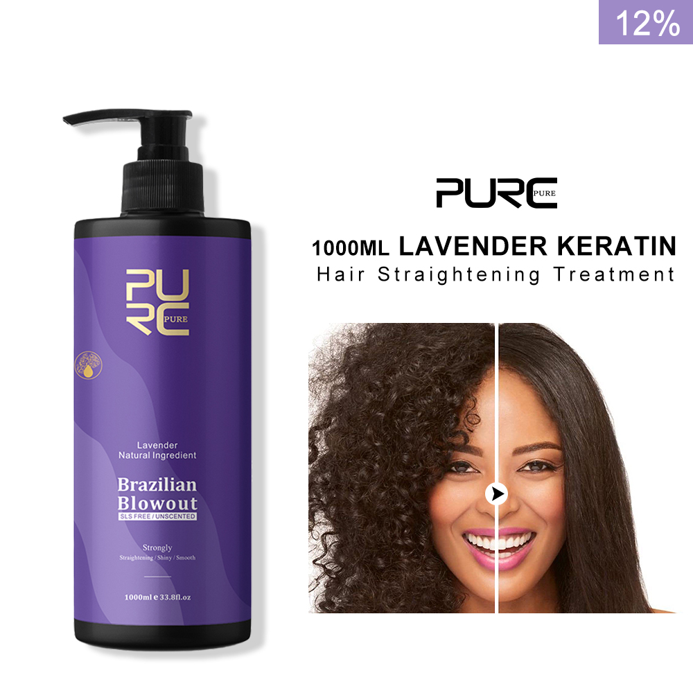 Hair Care Korean - Purc lavanda 12% queratina brasileira alisamento