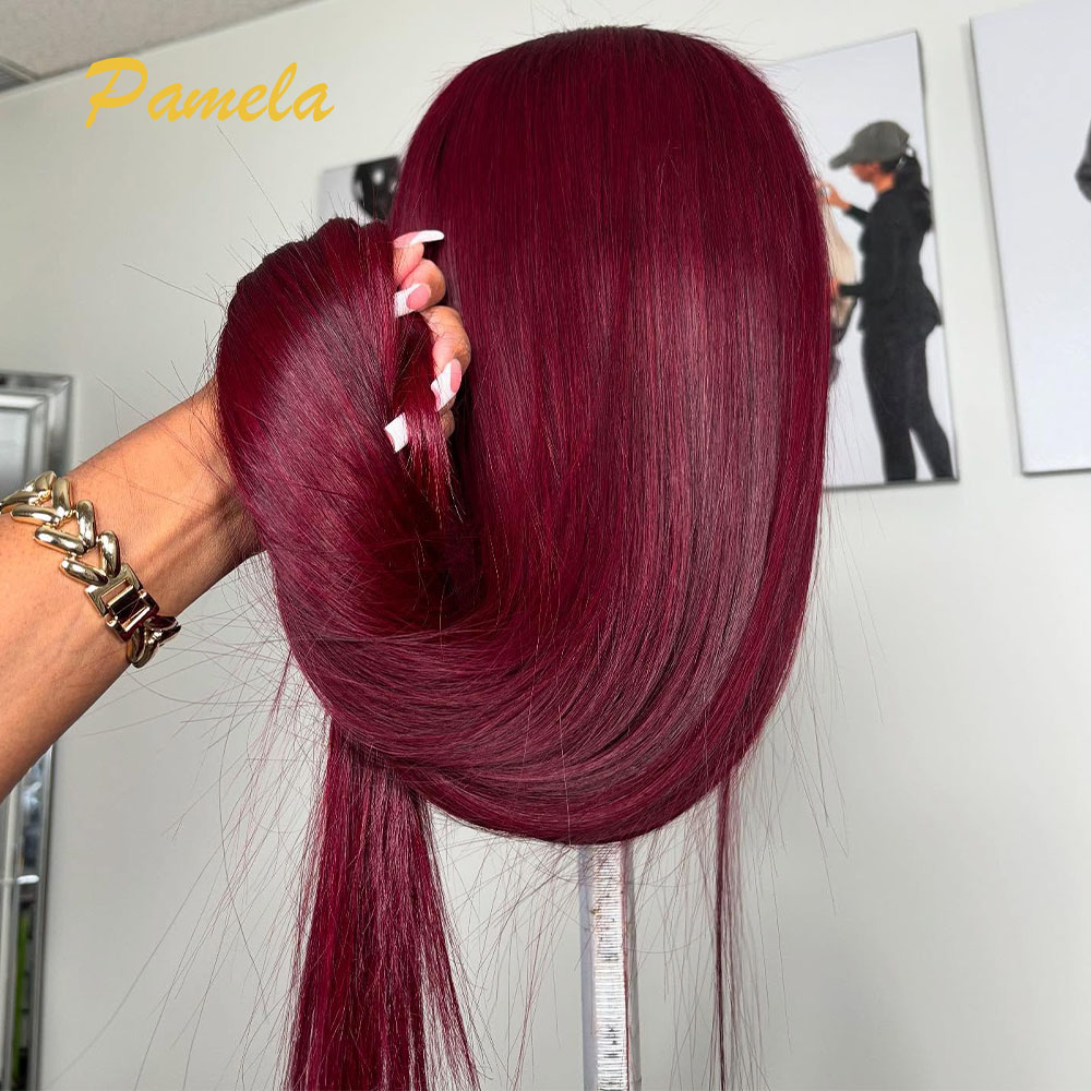Super duplo desenhado borgonha - Lace Front Wig avaliação e preço