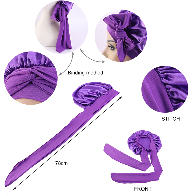 Novo cetim touca de dormir par - Hair Care Women avaliação e preço