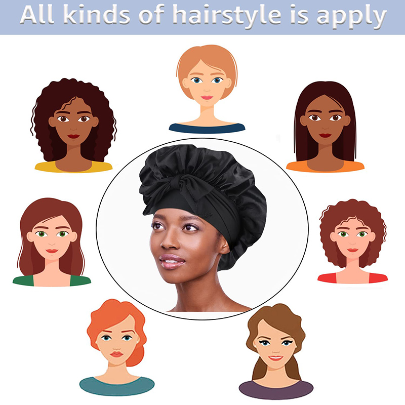 Novo cetim touca de dormir par - Hair Care Women avaliação e preço