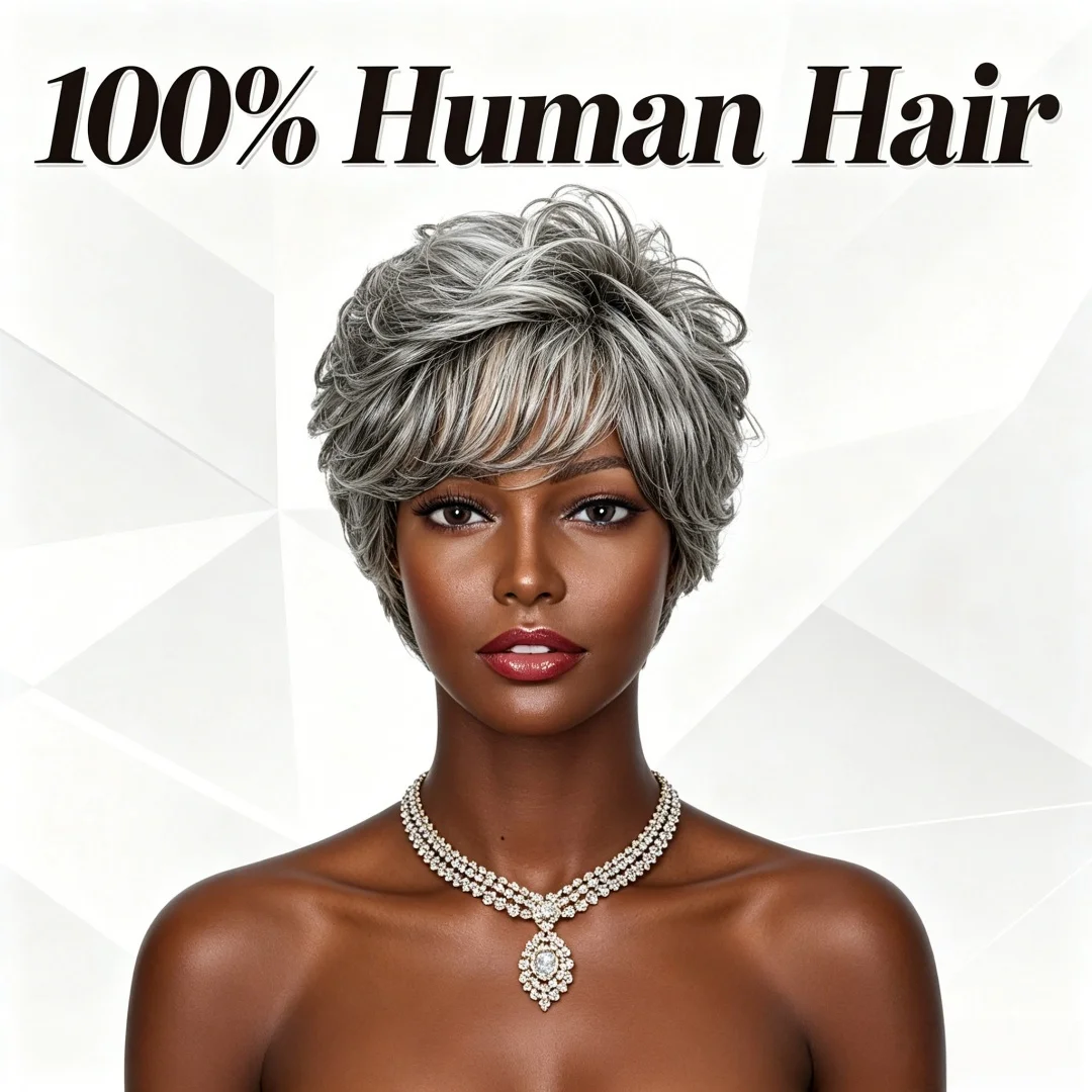 Peruca Curta Cacheada Cinza Om - Hair Care Women avaliação e preço