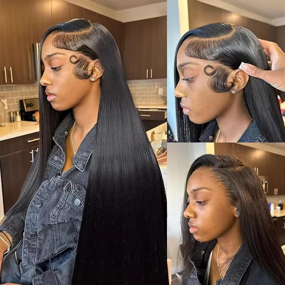 Perucas de Cabelo Humano Liso  - Lace Front Wig avaliação e preço