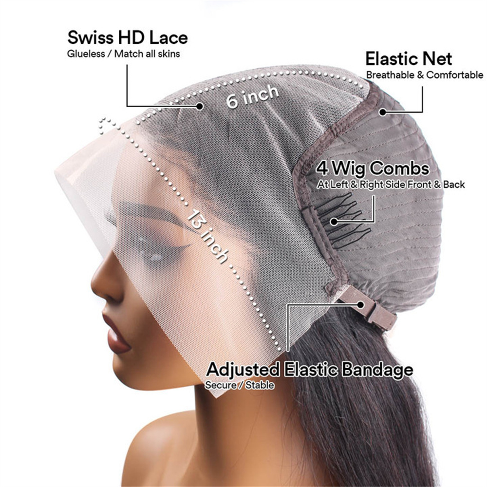 36 Polegada onda profunda p4/2 - Lace Front Wig avaliação e preço