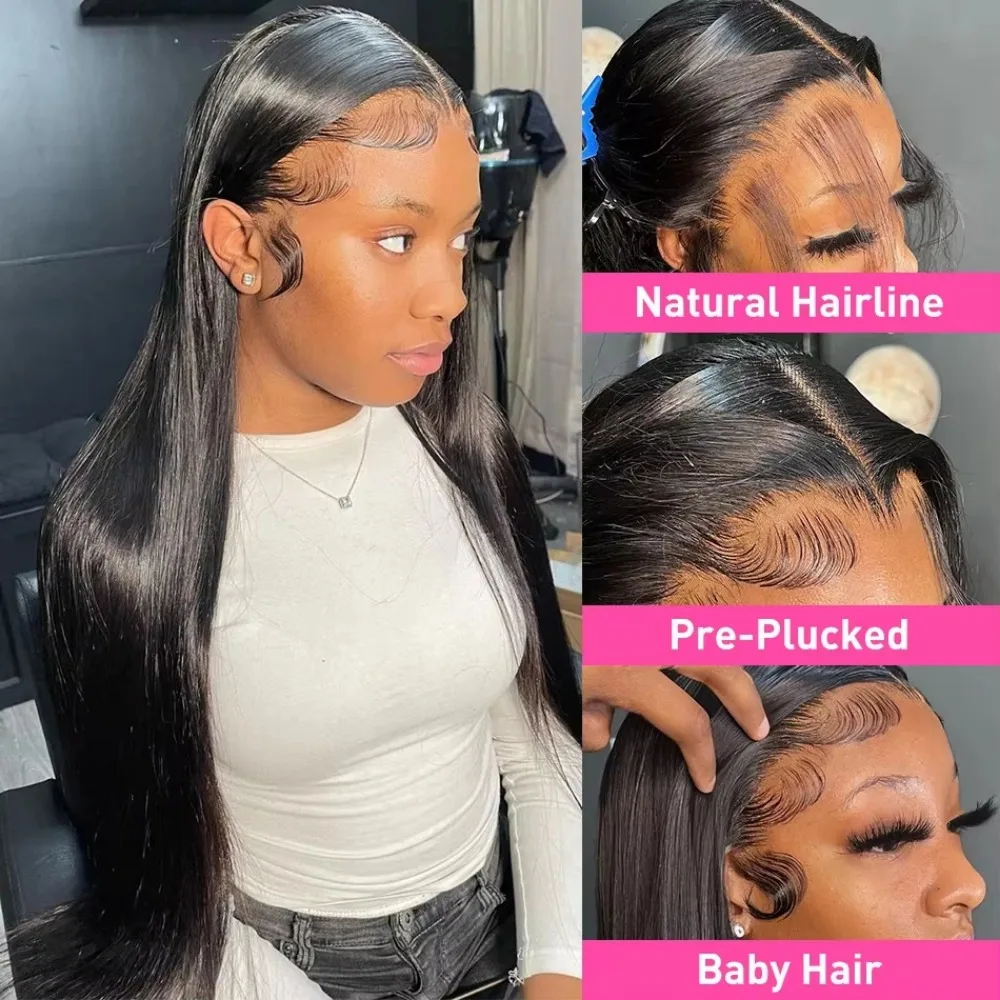 Perucas de Cabelo Humano Liso  - Lace Front Wig avaliação e preço